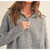 Women's Halsey Half Zip Waffle Sweater - MIOU MUSE - 4 of 4