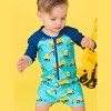 RuggedButts Baby/Toddler Boys UPF50+ Long Sleeve One Piece Rash Guard - 3 of 4