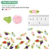 Unique Bargains Mini Ribbon Roses Fabric Flowers for Crafts Wedding 100 Pcs - 3 of 4