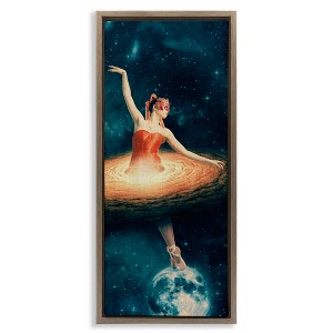 Stupell Industries Dancing Ballerina Surreal Nebula Dress, 11" x 25" - 1 of 4