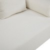 PAGED 3 Seater Upholstered Sofa Oversized Comfy Couch with 3 Plush Pillows, Rolled Armrests for Living Room, Home Office - 3 of 4
