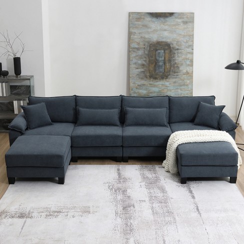 6 seater sofa online bed