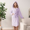PAVILIA Women Robe with Hood, Fleece Plush Soft Long Hooded Robe, Fluffy Fuzzy Cozy Warm Bathrobe Shower Spa House - 4 of 4