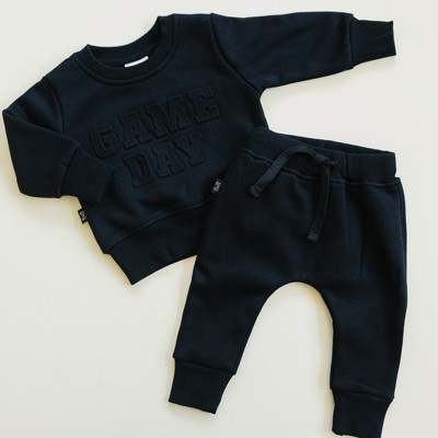 Kids Game Day 2.0 Embossed Sweatsuit Jogger Set - Olive + Scout