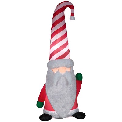 Gemmy Christmas Inflatable Santa Gnome, 5 ft Tall, Multi
