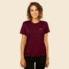 Dalix Smile Face Embroidered Soft Cotton Short Sleeve T Shirt Womens - 2 of 4