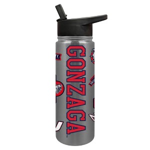 NCAA Gonzaga Bulldogs Varsity Thirst Water Bottle - 24oz: Stainless Steel, Plastic Lid - 1 of 4