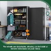 Mlezan Storage Cabinet with Locking Doors, 71" Tall 18" Deep Metal Cabinet with 5 Adjustable Shelves for Pantry, Office,  Home Kitchen Pantry Cabinets - 4 of 4