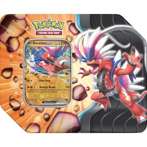 Pokemon TCG: Slashing Legends Tin - Koraidon ex - 5 Packs, Promo Card - 1 of 3