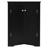 NicBex Triangular Corner Cabinet with Doors,Bathroom Storage Cabinet with Adjustable Shelves,Freestanding Corner Cabinet for Living/Laundry Room - 2 of 4
