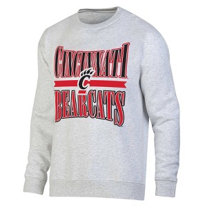 NCAA Cincinnati Bearcats Unisex Ash Crew Fleece Sweatshirt - 1 of 3