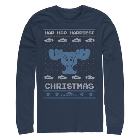 Men's National Lampoon's Christmas Vacation Deer Ugly Christmas Sweater Print Long Sleeve Shirt - image 1 of 4