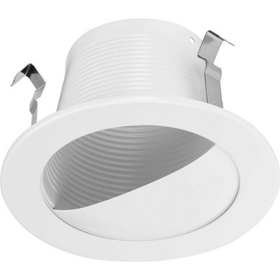 4" White Aluminum Recessed Wall Washer Trim