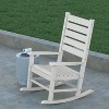 Emma and Oliver Contemporary Rocking Chair, All-Weather HDPE Indoor/Outdoor Rocker - 4 of 4