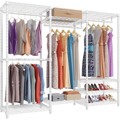 Vipek S3c Heavy Duty Portable Closet, Adjustable Shoe Rack Wire Shelf,  Custom White Rack With Grey Cover : Target