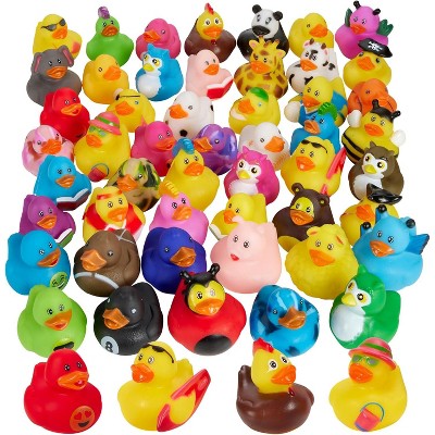 Playbees Assortment Rubber Duck Toy Duckies for Kids - 25 Pack