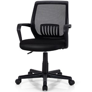 Costway Mid-Back Mesh Office Chair Height Adjustable Executive Chair w/ Lumbar Support - 1 of 4