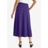 Jessica London Women's Plus Size Soft Ease Midi Skirt - 3 of 4