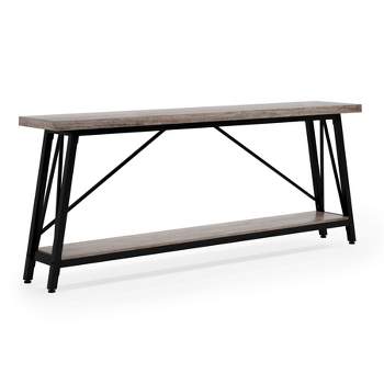 Classic Wood Console Table Gray Wash - Saracina Home : Target