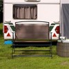 MOEPISY Folding Double Patio Bench With Backrest And Armrests - 2 of 4