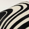 14"x26" Oversized Striped Poly Filled Lumbar Throw Pillow Black - Rizzy Home: Cotton Velvet, Indoor Use, Removable Cover - 3 of 4