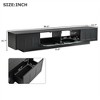 On-Trend TV Stand with Fluted Tempered Glass Doors for TVs Up to 95'', Functional Media Console with Arched Cabinet Doors - 2 of 4