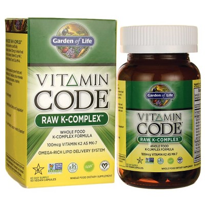 Garden of Life Mineral Supplements Vitamin Code Raw K-Complex Capsule 60ct