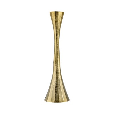 Sagebrook Home 10"Hx3" Diameter, Metal Taper Candle Holder, Brass Finish, Decorative Candle Holder for Table Centerpieces and Home Decor for Your