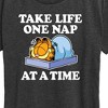 Women's - Garfield - Take Life One Nap Short Sleeve Graphic T-Shirt - 2 of 4