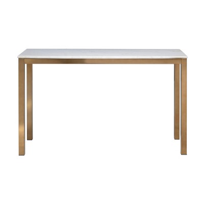 white and gold desk target