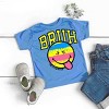 The Juniper Shop SmileyWorld Bruh Paint Drip Distressed Toddler Short Sleeve Tee - 3 of 4