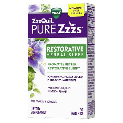 ZzzQuil PURE Zzzs Restorative Herbal Sleep Tablets - 20ct