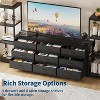 TV Stand for Living Room, Entertainment Center with 9 Fabric Drawers, 59.1" Modern Dresser with Storage Shelves - 3 of 4
