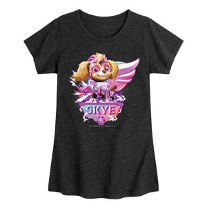 Girls' - Paw Patrol - Skye Lightning Fitted Short Sleeve Graphic T-Shirt - 1 of 4
