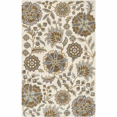 Hauteloom Mack Floral Wool Area Carpet