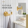 Mixxidea Round Double Towel Hook Bundle with Toilet Paper Holder, Oval Towel Ring - 2 of 4