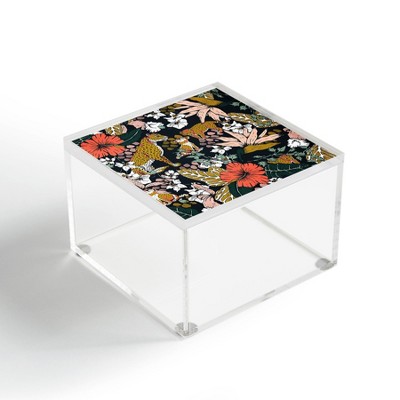 Marta Barragan Camarasa Animal print dark jungle 4" x 4" Acrylic Box - Deny Designs