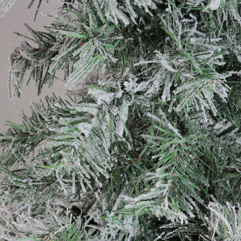 Northlight 3' Unlit Artificial Christmas Tree Medium Flocked and Glittered Woodland Alpine, 3 of 4