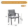 Sapphtopaz Patio Dining Chairs Aluminum Outdoor Dining Chairs with Cushions, Tapered Feet for Garden, Patio, Lawn - 2 of 4