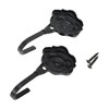 Unique Bargains Curtain Holdbacks Peony Hangers Iron 3.94"x1.97" 1Pair - 4 of 4