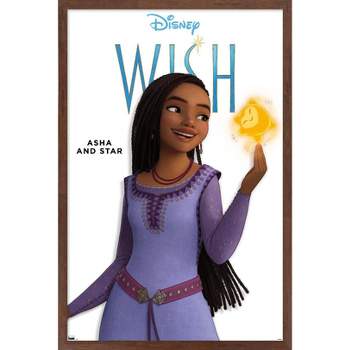 Trends International Disney Wish - Asha Framed Wall Poster Prints Barnwood  Framed Version 22.375 X 34 : Target