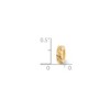 Black Bow Jewelry 14k Yellow Gold Plated Sterling Silver Leaf Design Spacer Bead Charm - 3 of 4