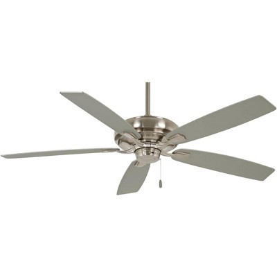 60" Minka Aire Watt Brushed Nickel Pull Chain Ceiling Fan