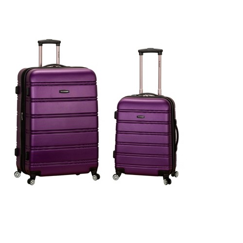 Rockland Melbourne 2pc Expandable ABS Spinner Luggage Set - Purple