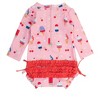 RuffleButts Baby Girls UPF50+ Sun Protected Americana Long Sleeve One Piece Rash Guard - 2 of 4