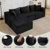 Modular Sectional Sofa,Modern Cloud Sectional Couch with Deep Seat, Boneless Couch with Chaise for Living Room Apartments Bedroom - 4 of 4