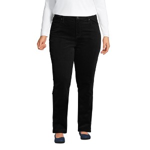 Lands' End Lands' End Women's Mid Rise Straight Leg Corduroy Pants - 1 of 4