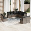 vidaXL Garden Sofa Set Grey PE Rattan Large Modular Garden Sofa Set - 2 of 4