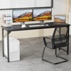 FONTOI Modern Study Desk with Storage and Hook Compact Writing Table Ergonomic Computer Desk for Small Areas Bedroom, Black, 62.99"*23.62"*29.8" - 2 of 4