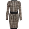 Knit Houndstooth Button Front Sweater Dress - 4 of 4